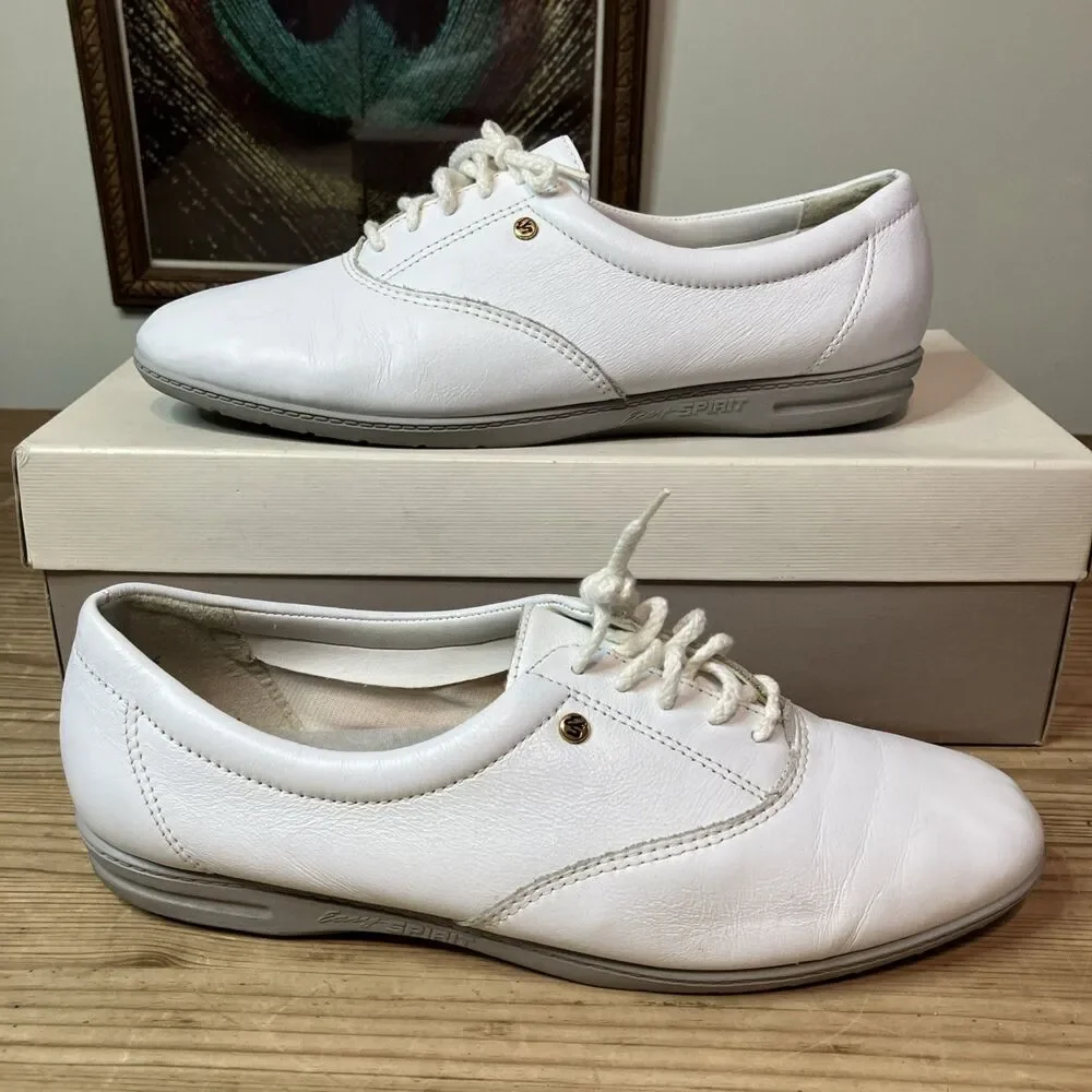 Easy Spirit Anti-Gravity IQ Motion Leather Shoes Women’s Size 7.5 White Comfy